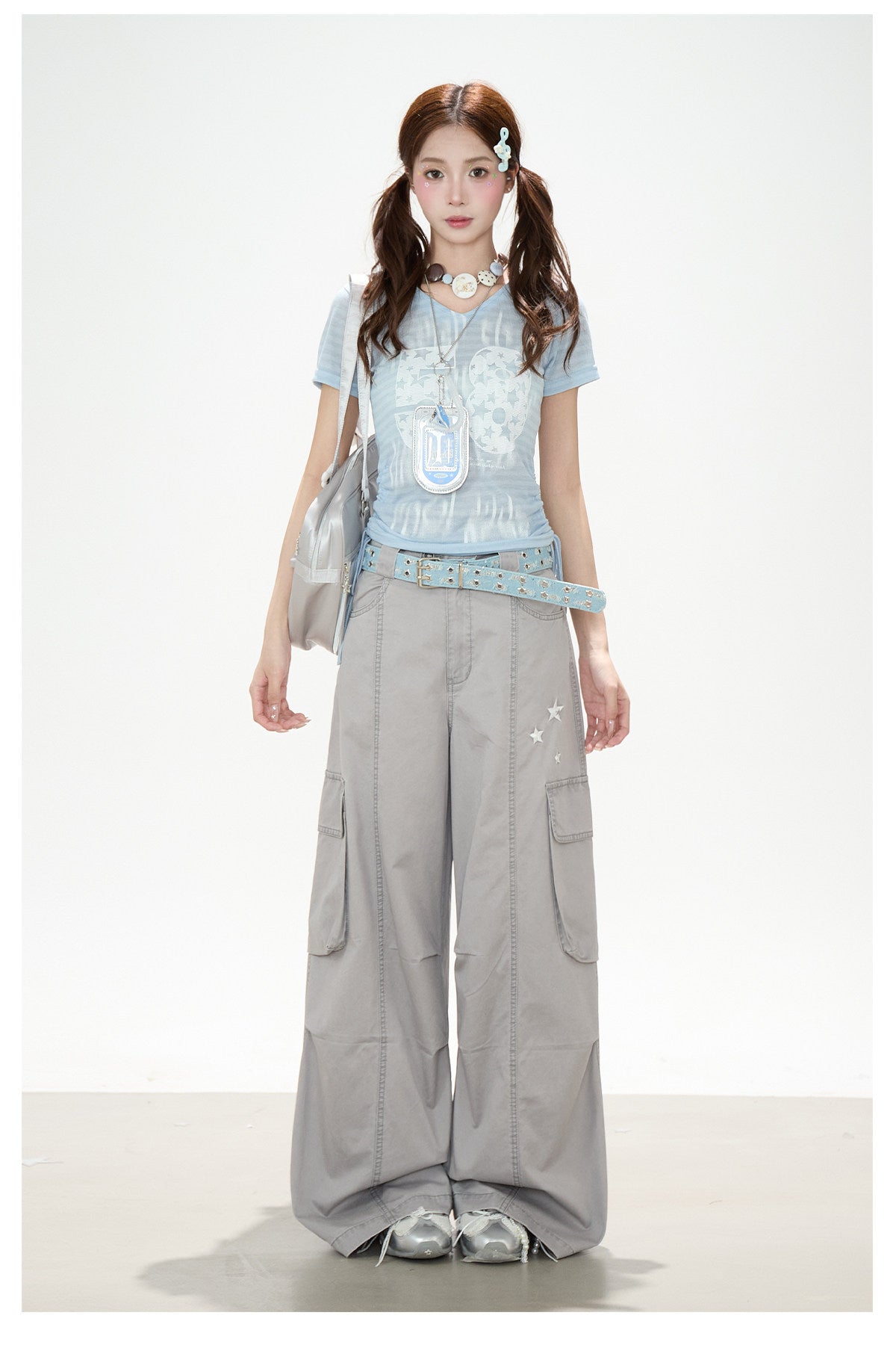 Gray Star Deconstructed Wide-Leg Cargo Pants