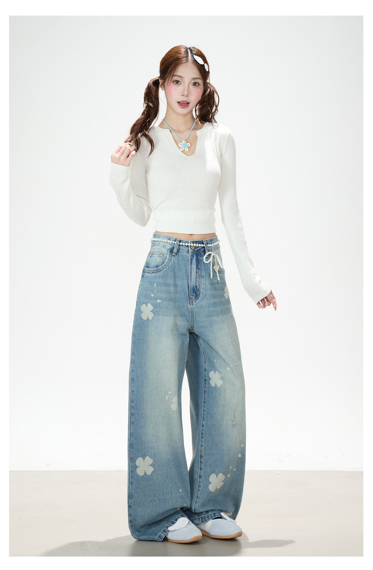 Soft Stripe Knit Vest & Long Sleeve Layered Two-Piece Set