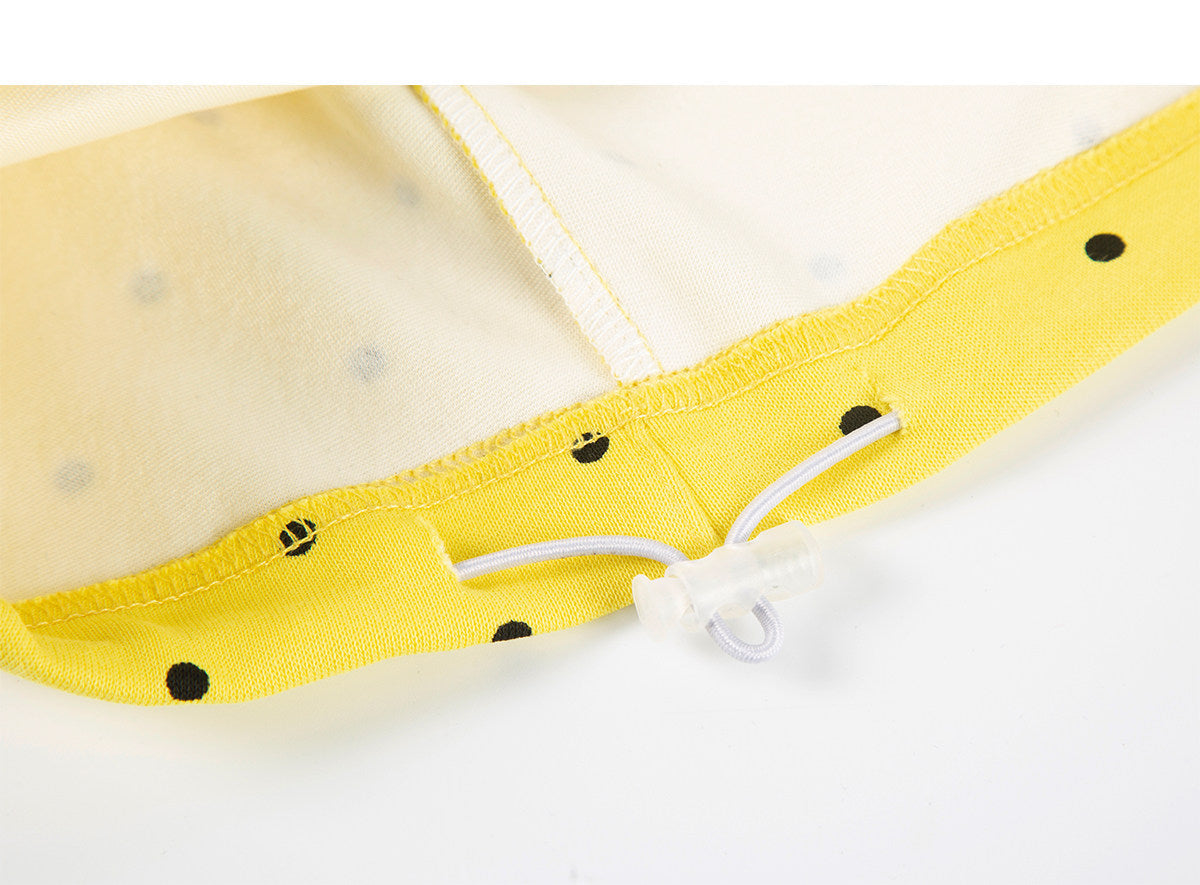 Polka-Dot Music Note Embroidered Wide-Leg Pants