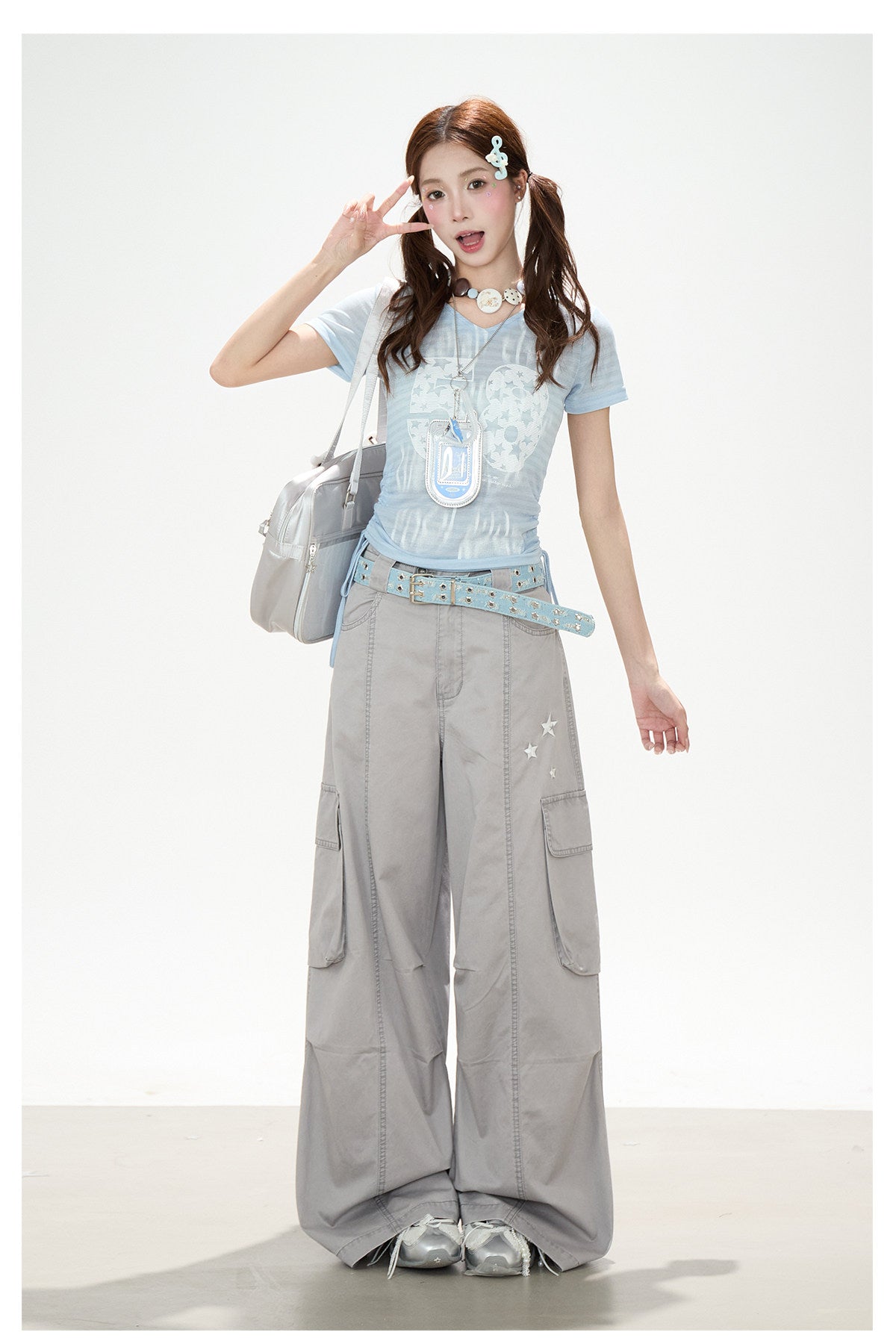 Gray Star Deconstructed Wide-Leg Cargo Pants