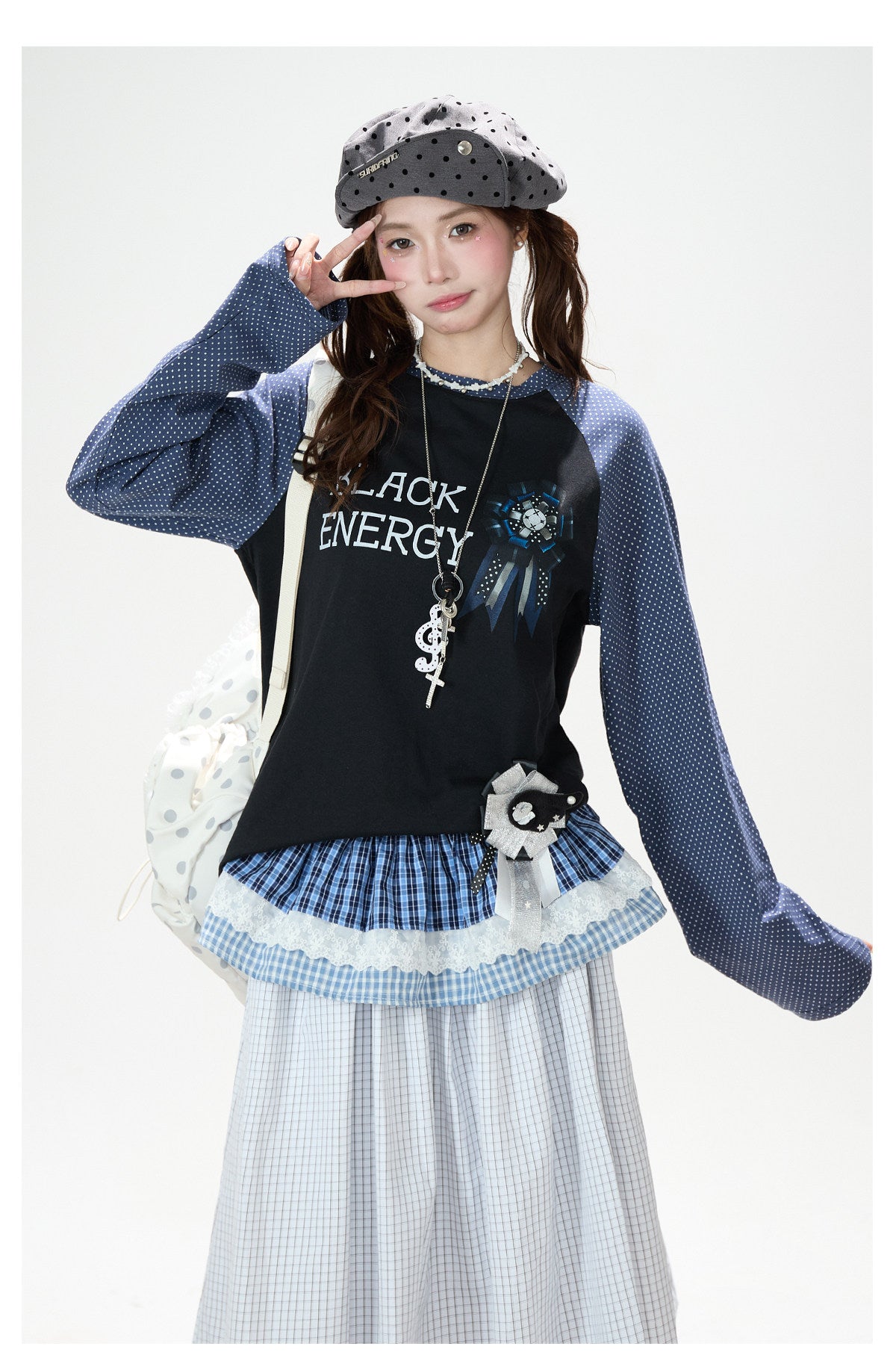 Badge Graphic Raglan Long Sleeve Top
