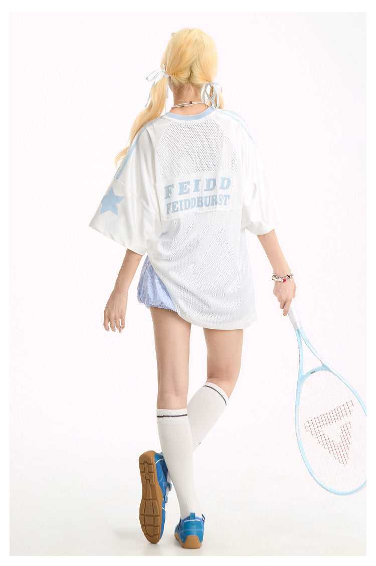 Stadium 90 Mesh Jersey — star mesh, oversized stadium mood