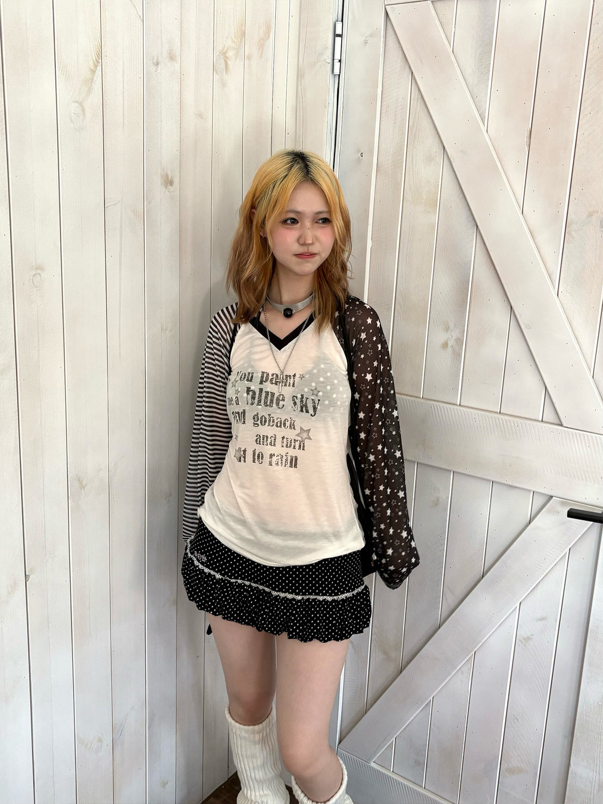 Midnight Star Lace Bubble-Hem Mini Skort