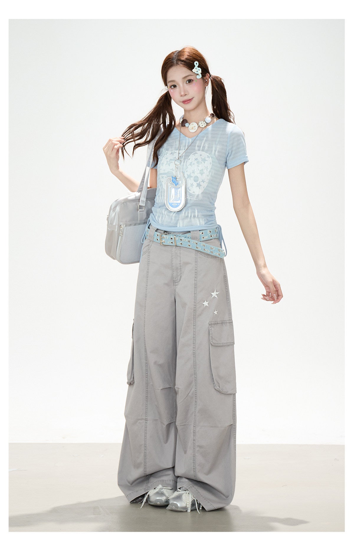 Gray Star Deconstructed Wide-Leg Cargo Pants