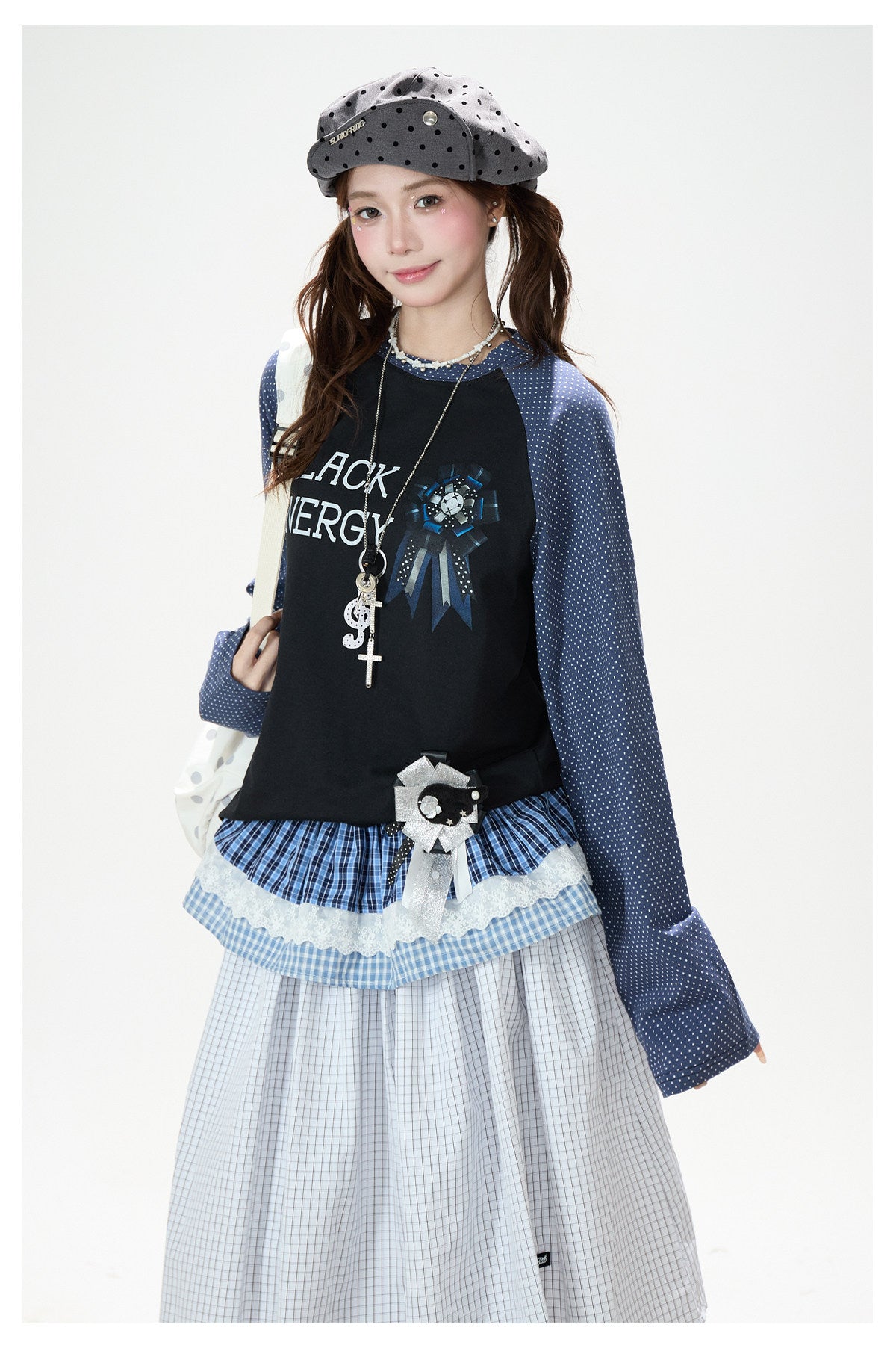 Badge Graphic Raglan Long Sleeve Top