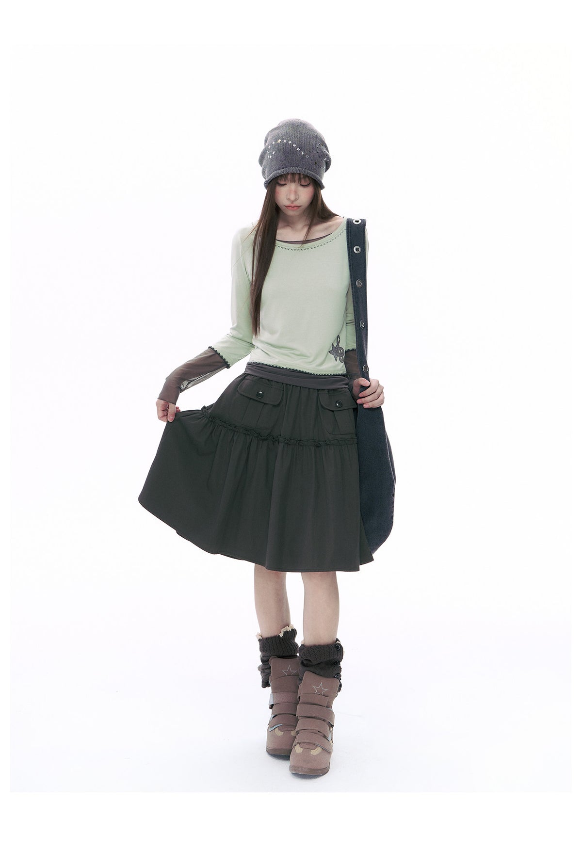 Music Star Back-Tie 3/4 Sleeve Top