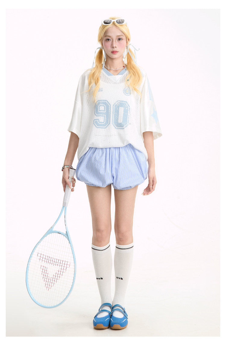 Stadium 90 Mesh Jersey — star mesh, oversized stadium mood