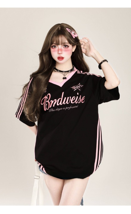 Bndweise Sports Jersey — Vintage V-Neck Oversized