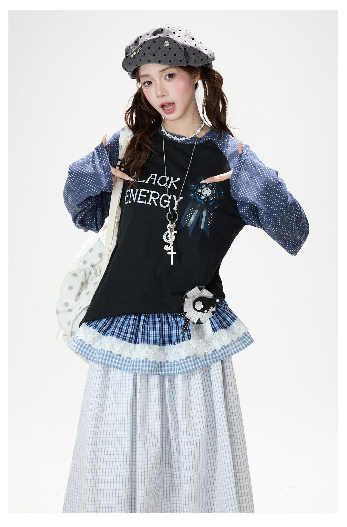 Badge Graphic Raglan Long Sleeve Top