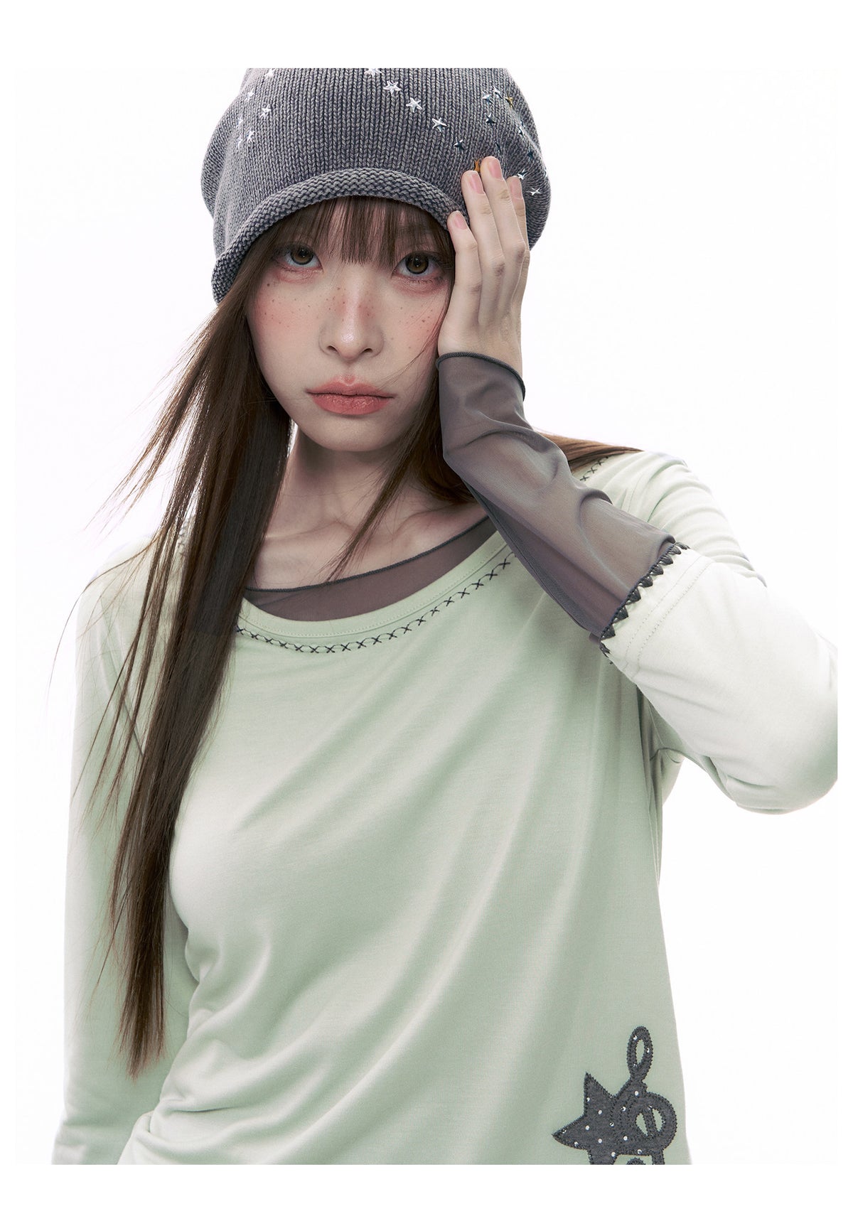 Music Star Back-Tie 3/4 Sleeve Top
