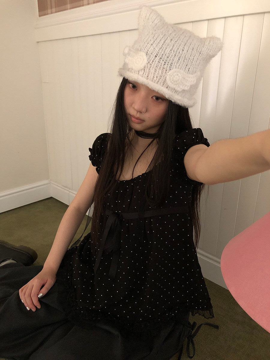 Handmade Angel Wing Cat-Ear Knit Beanie