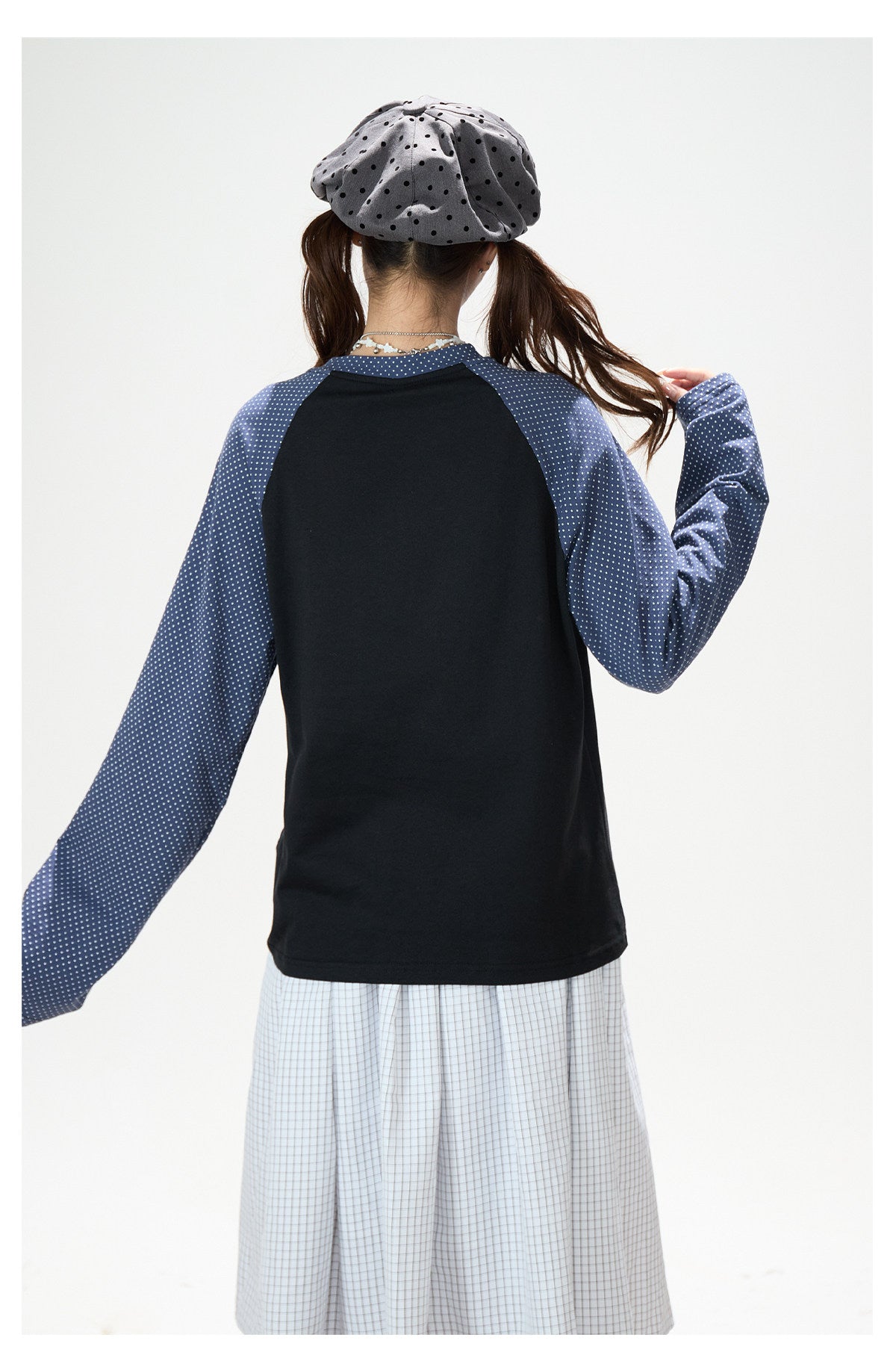 Badge Graphic Raglan Long Sleeve Top