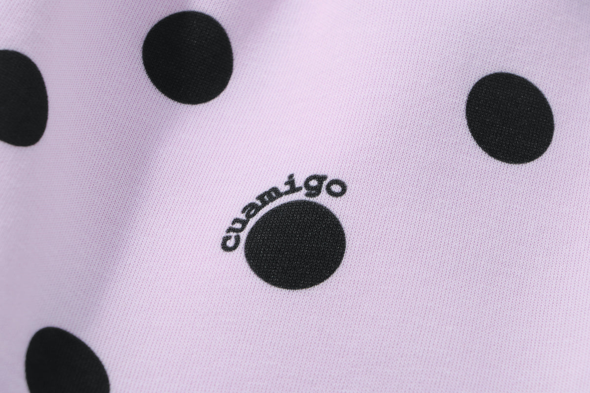 Polka Dot Utility Pocket Wide-Leg Sweatpants