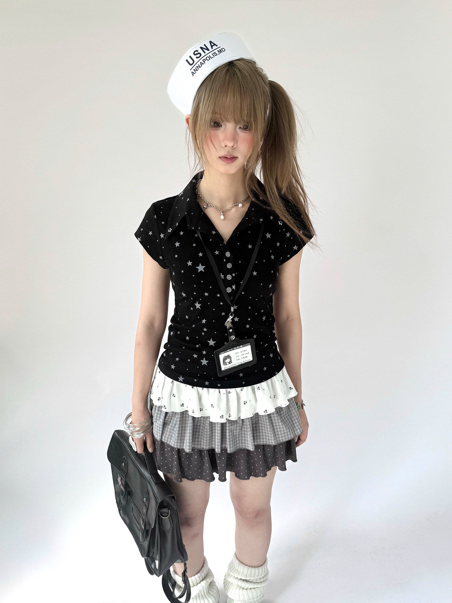 Floral Plaid Tiered Low-Rise Mini Skirt