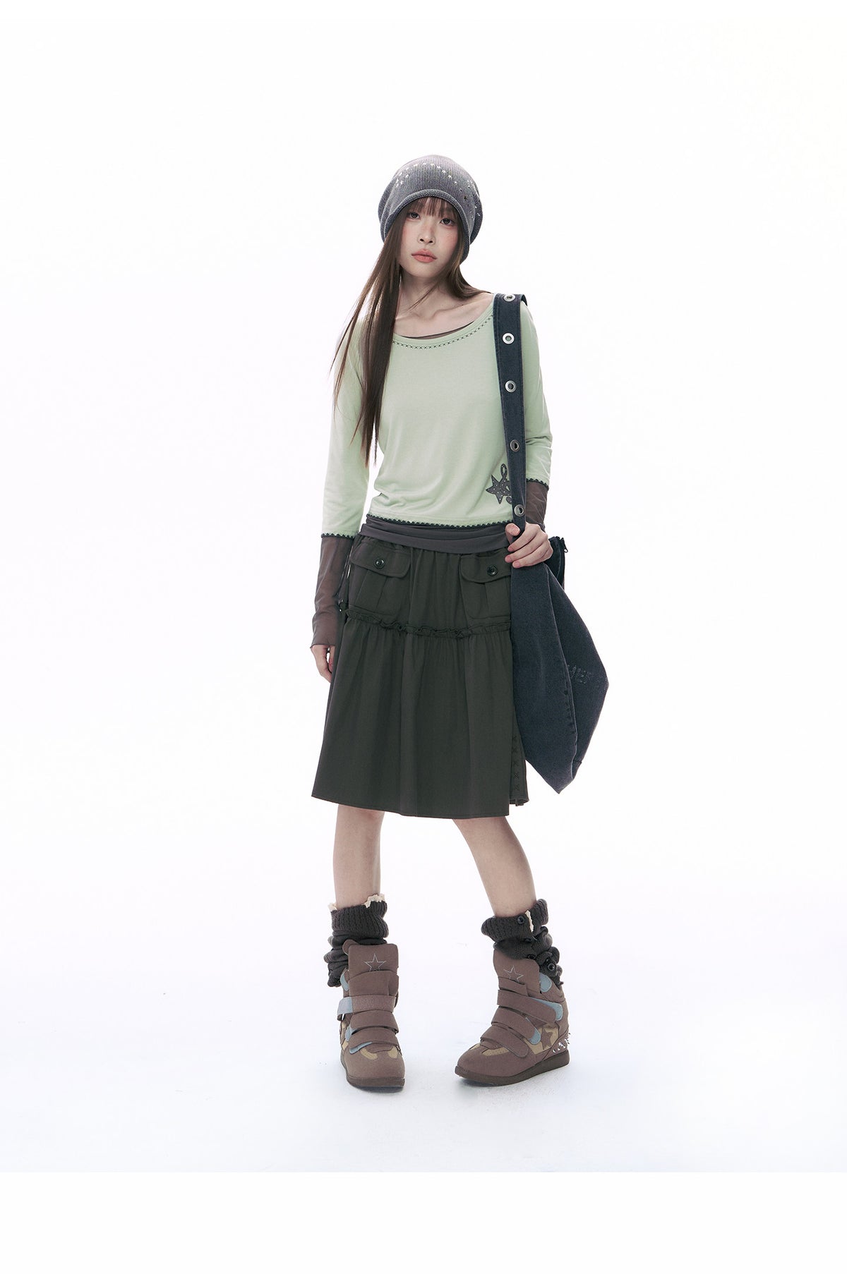 Music Star Back-Tie 3/4 Sleeve Top