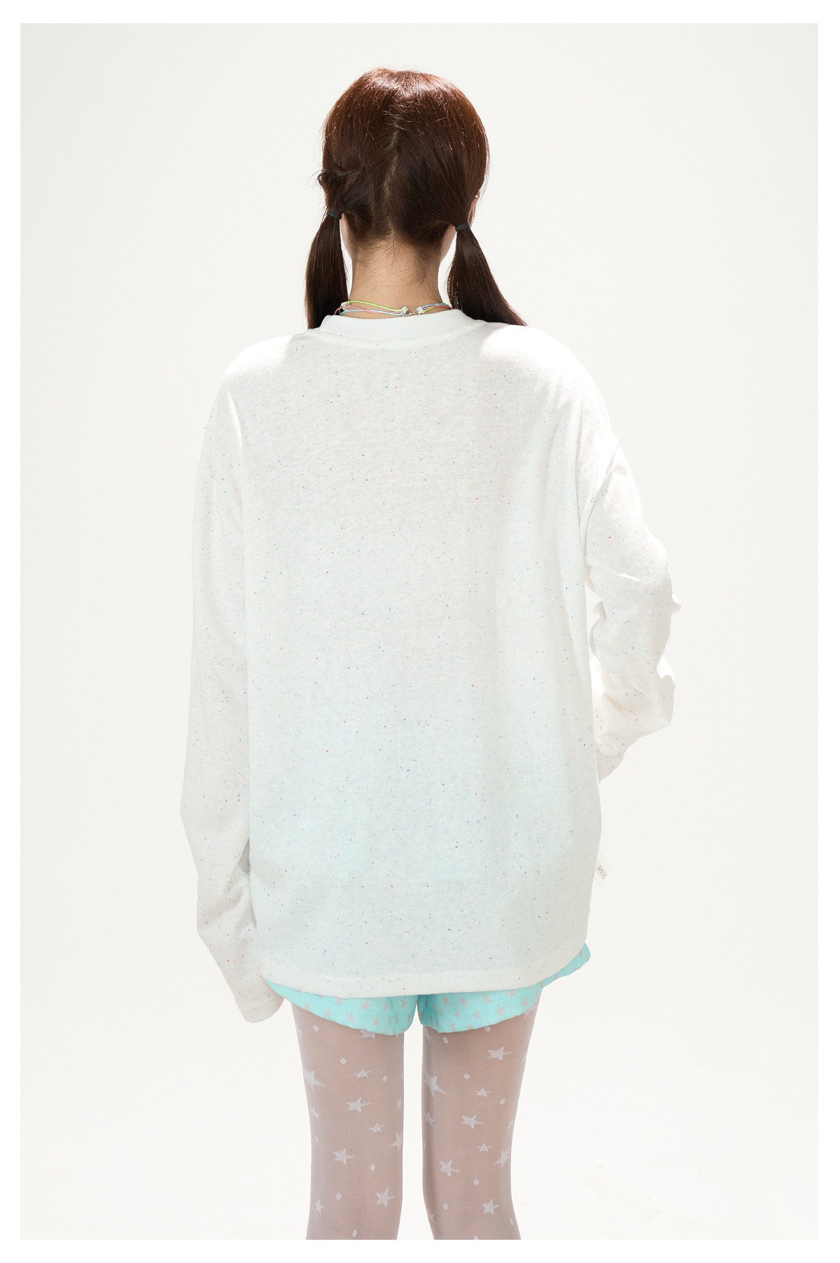 Strawberry Doodle Long Sleeve Tee & Aqua Polka-Dot Shorts
