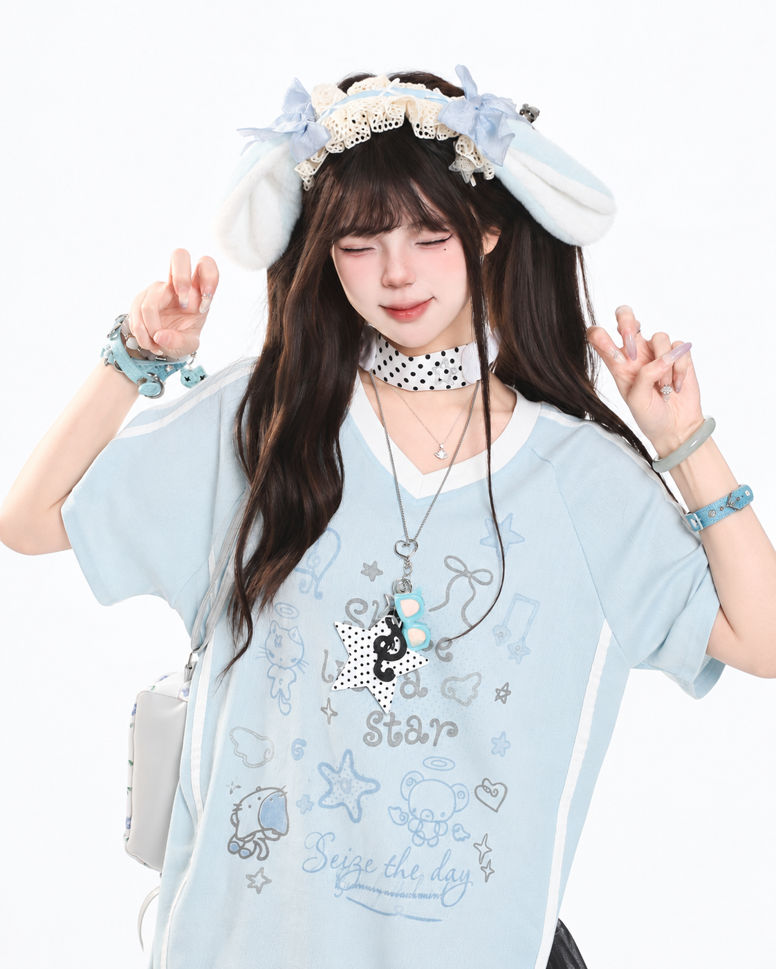 Shine Like a Star V-Neck Graphic Tee