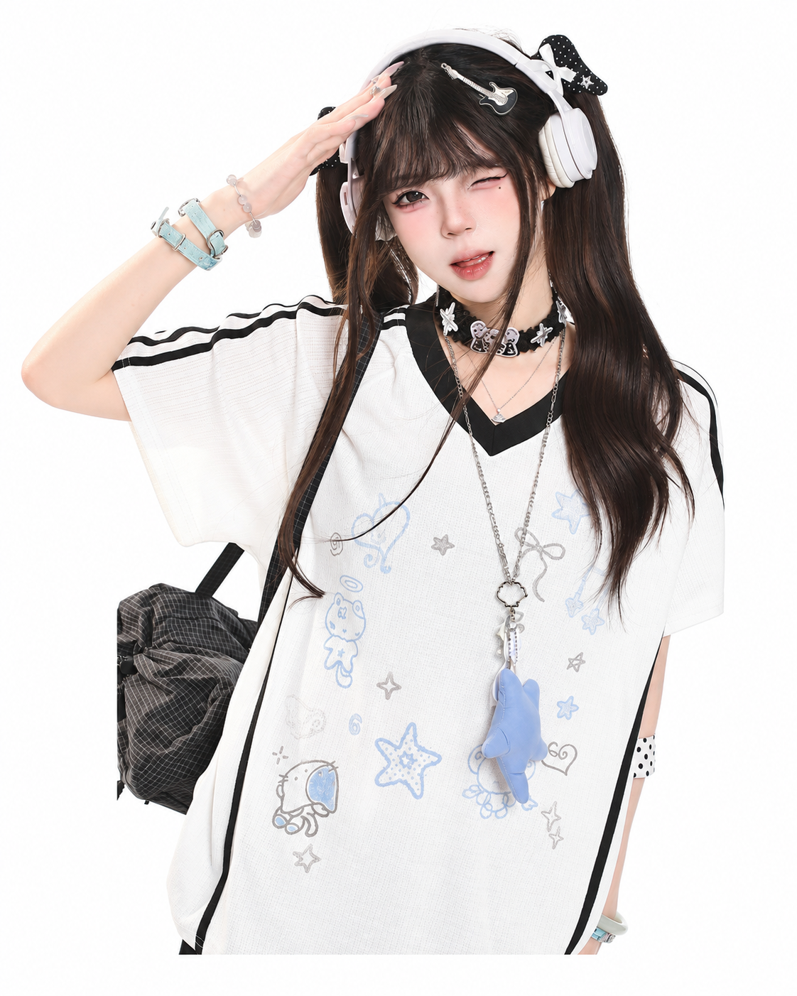 Shine Like a Star V-Neck Graphic Tee