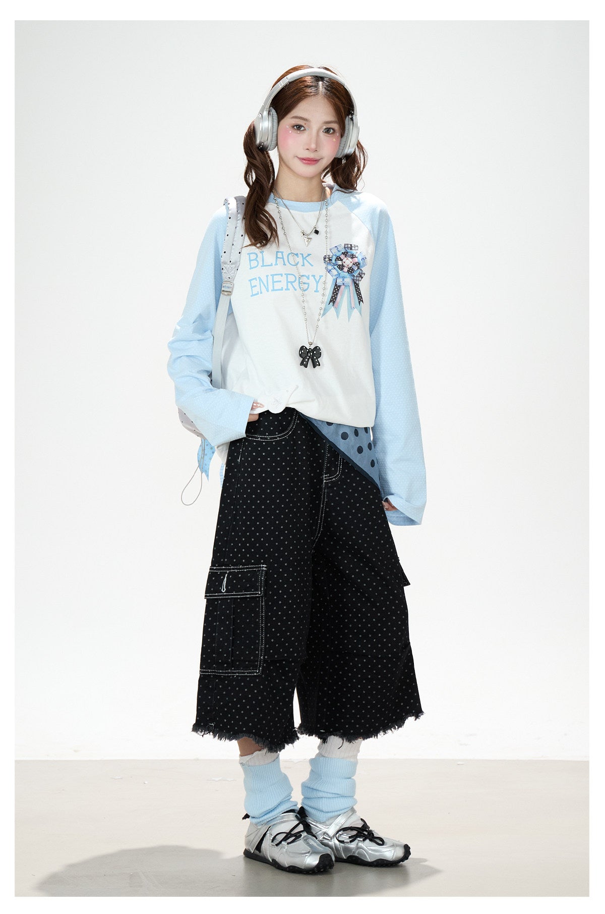 Badge Graphic Raglan Long Sleeve Top