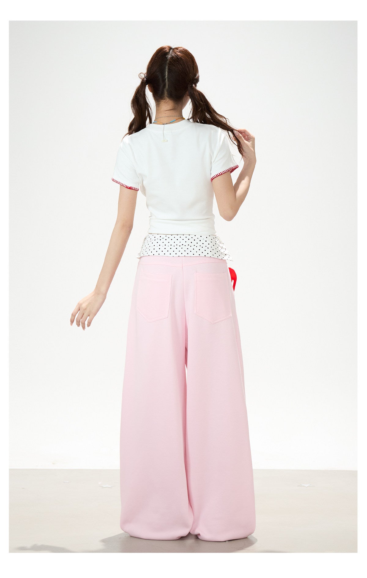 Apple Star Graphic Baby Tee & Denim Bermuda Pants
