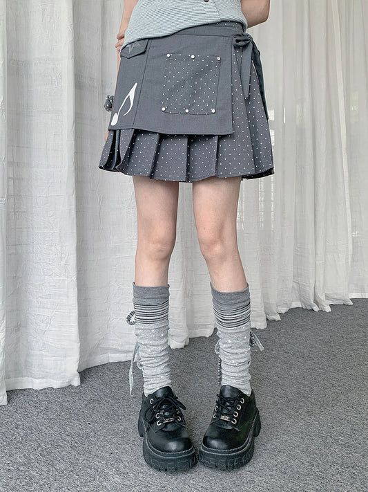 Star & Stripe Tie Slouch Leg Warmers