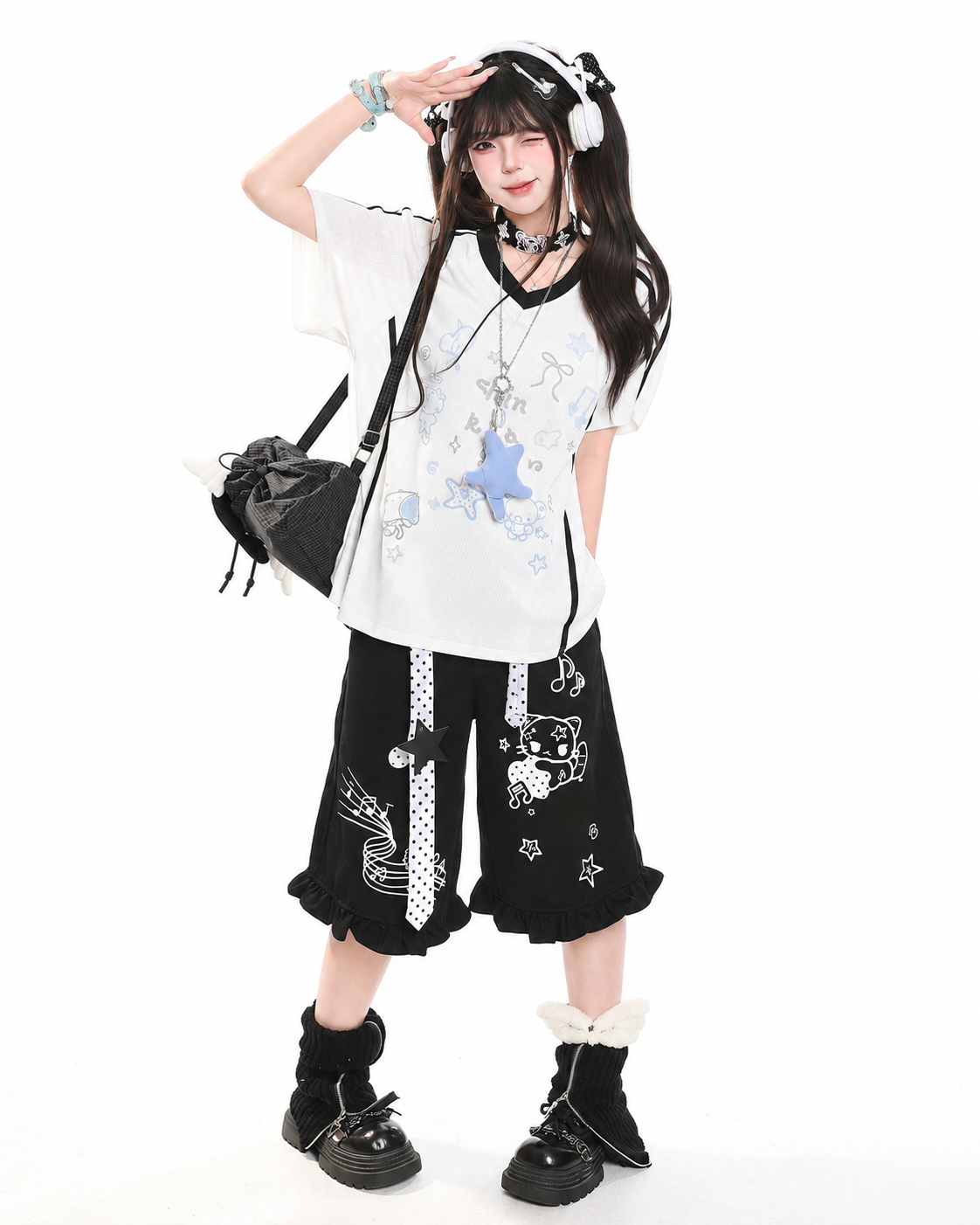 Shine Like a Star V-Neck Graphic Tee