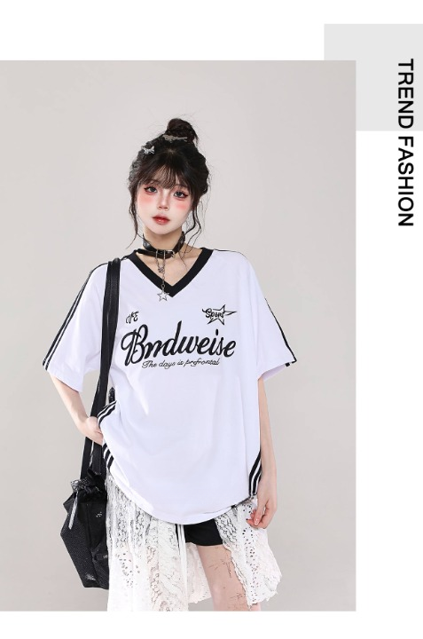 Bndweise Sports Jersey — Vintage V-Neck Oversized
