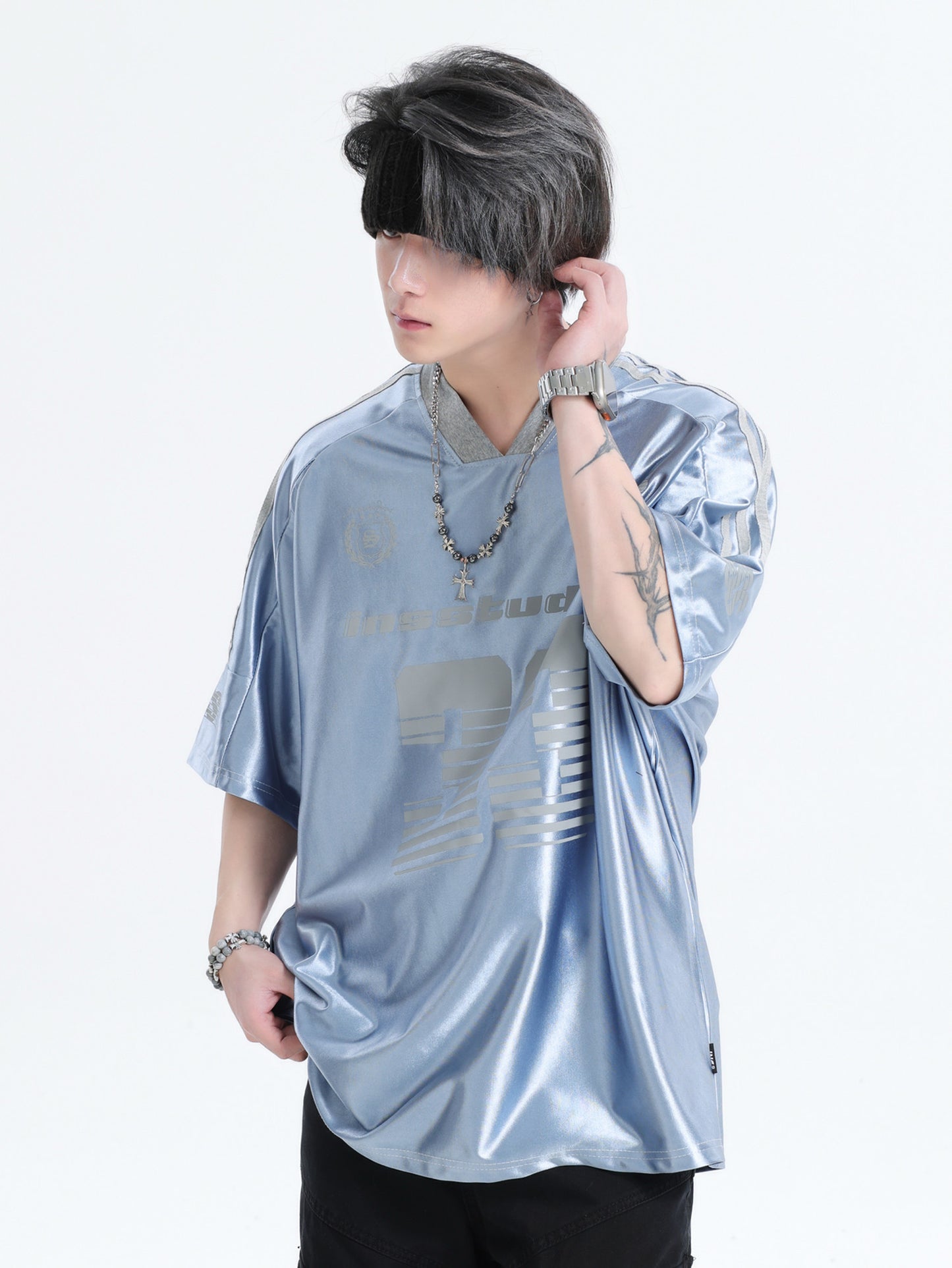 33 Ice Hockey Jersey — Glossy Finish V-Neck