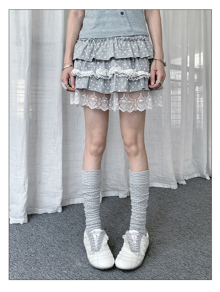 Polka Dot & Stripe Knee-High Socks