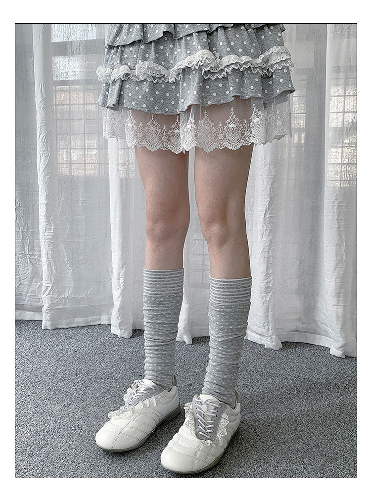 Polka Dot & Stripe Knee-High Socks