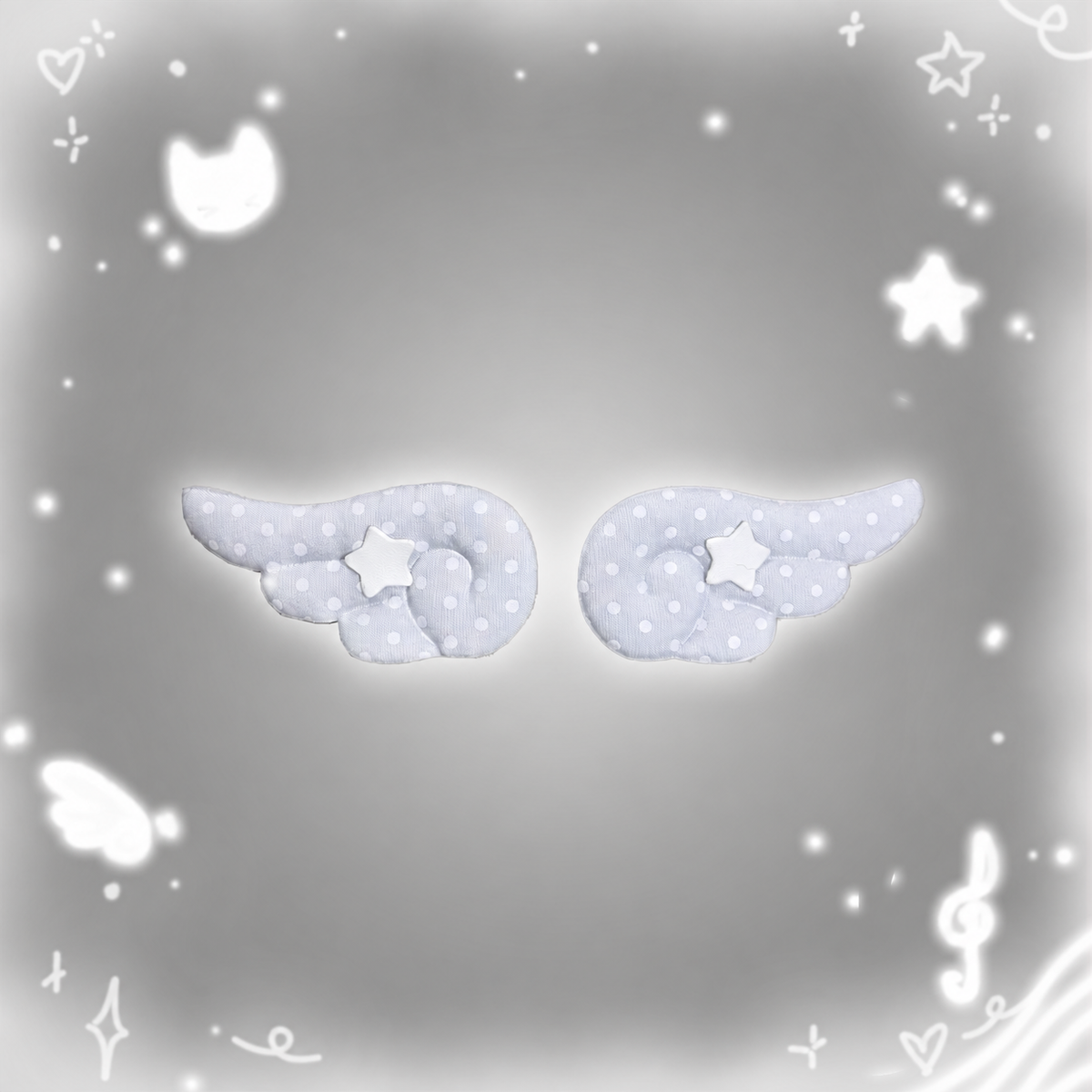 Polka Dot Star Wing Hair Clips