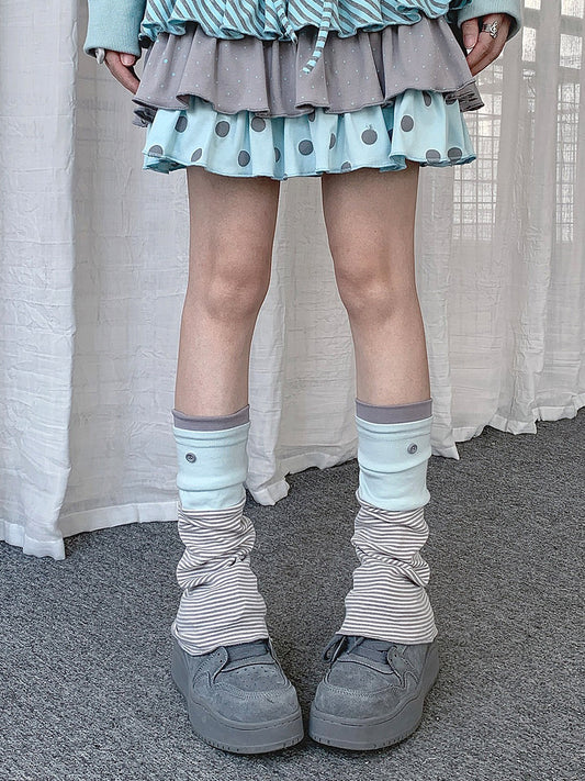 Mint Patchwork Slouch Leg Warmers