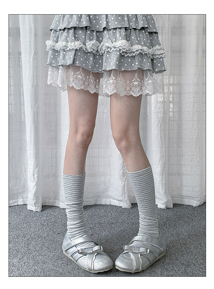 Polka Dot & Stripe Knee-High Socks