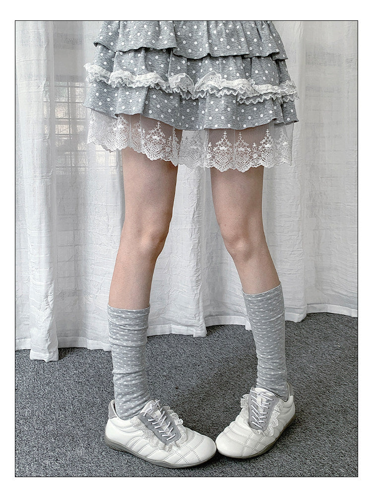 Polka Dot & Stripe Knee-High Socks
