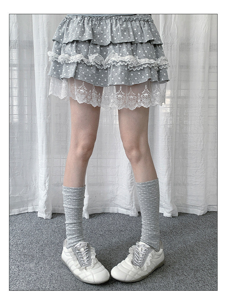 Polka Dot & Stripe Knee-High Socks