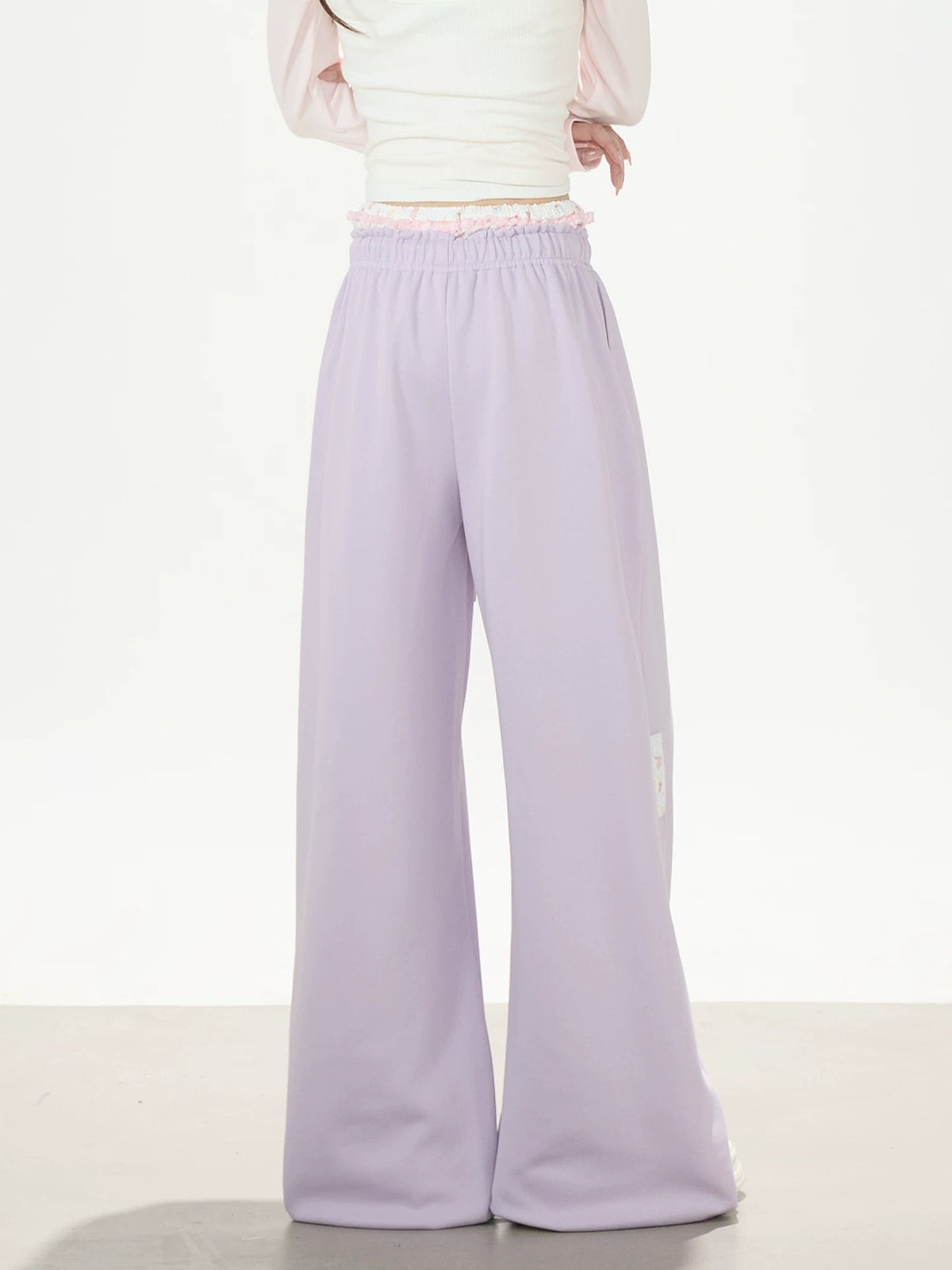 Purple Wide-Leg Sweatpants