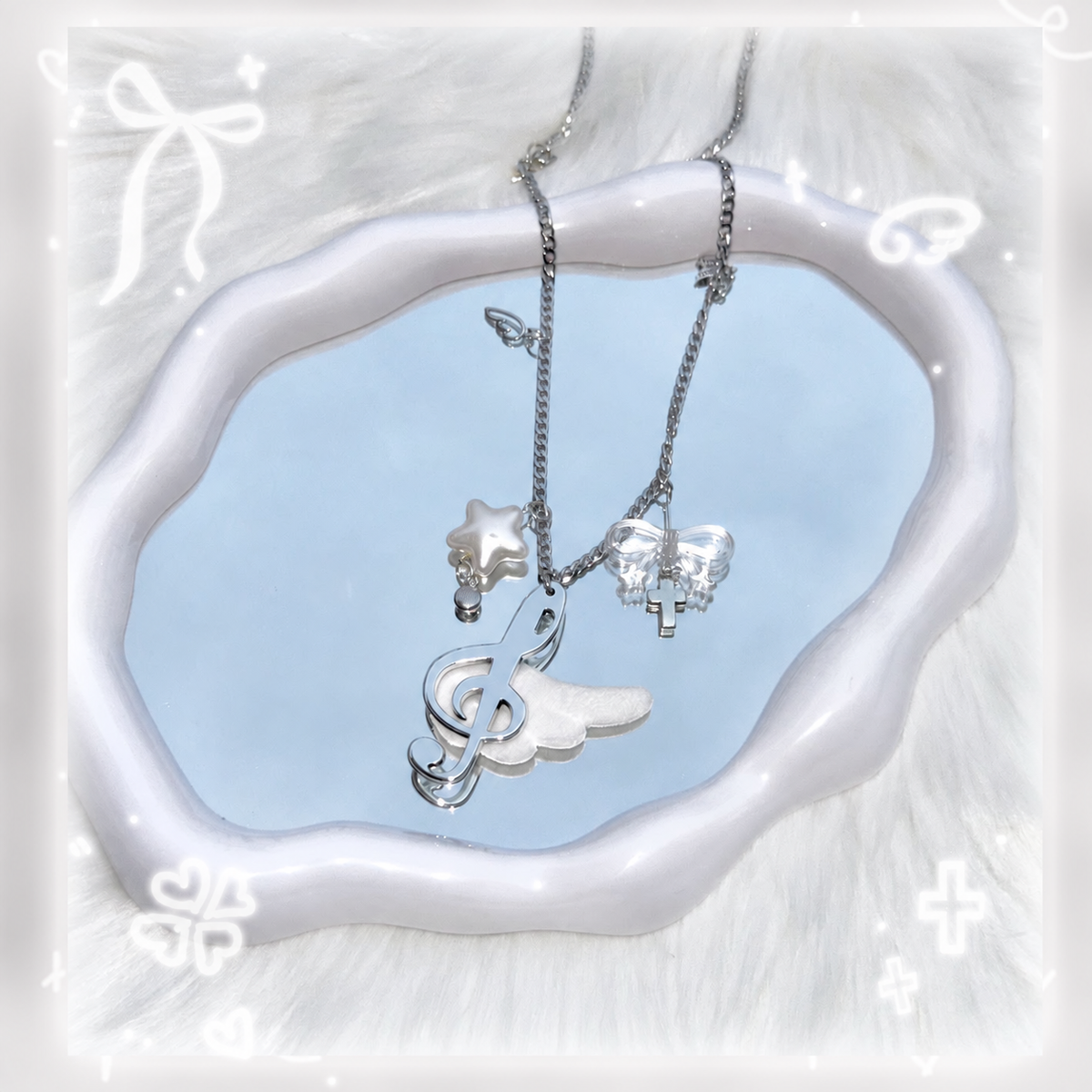 Angel Music Note Wing Charm Accessories