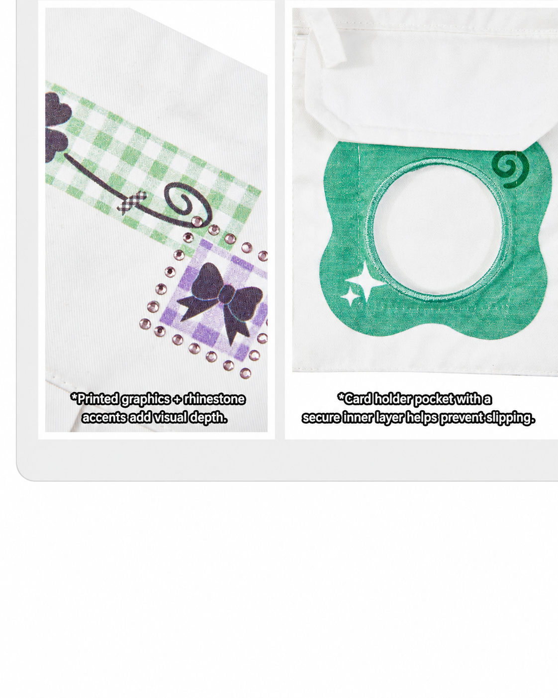 Lucky Clover White Skirt Overlay