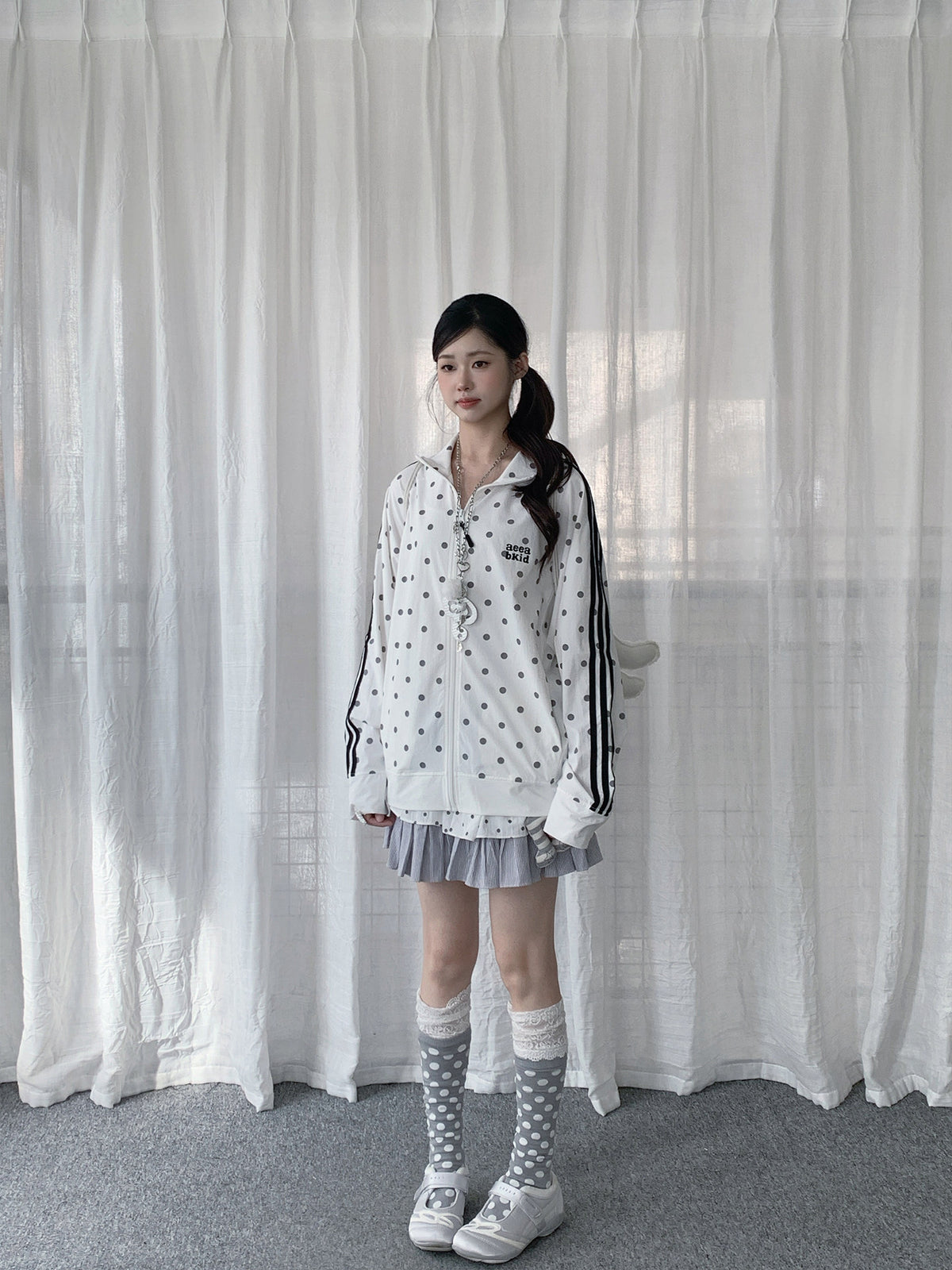 Polka Dot Sport Stripe Sun Protection Jacket
