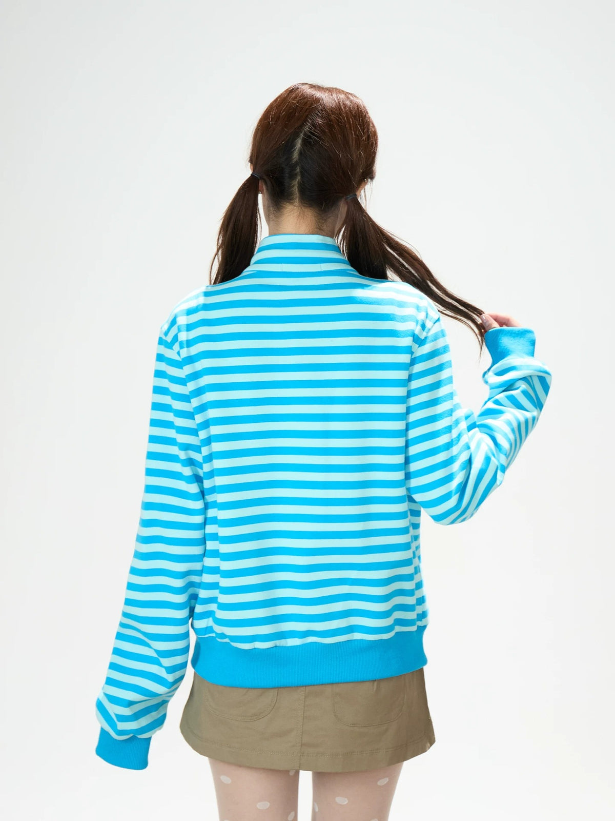 Heart Stripe Zip-Up Sweatshirt Jacket & White Star Shorts