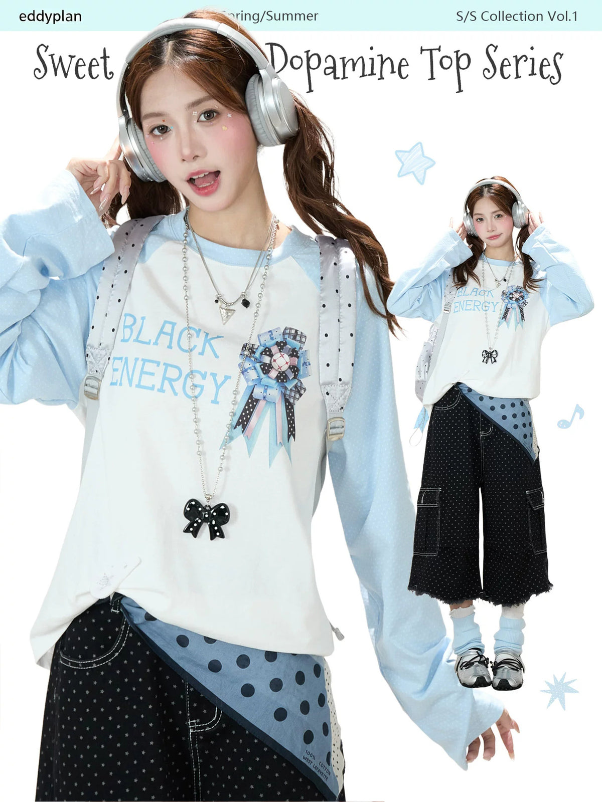Badge Graphic Raglan Long Sleeve Top