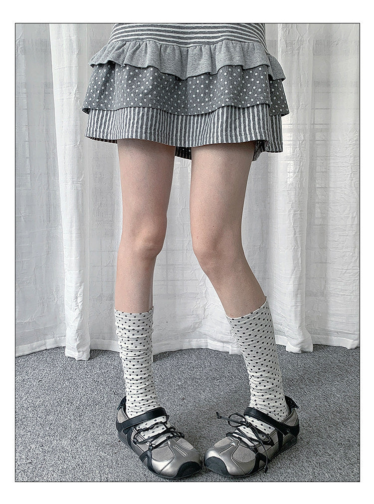 Polka Dot & Stripe Slouch Leg Warmers