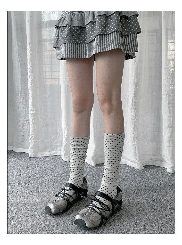 Polka Dot & Stripe Slouch Leg Warmers