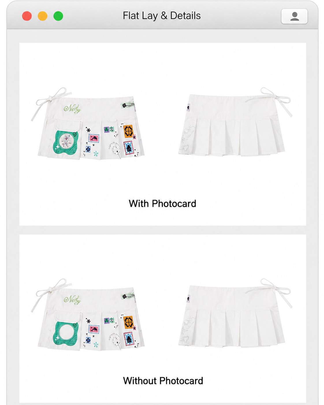 Lucky Clover White Skirt Overlay