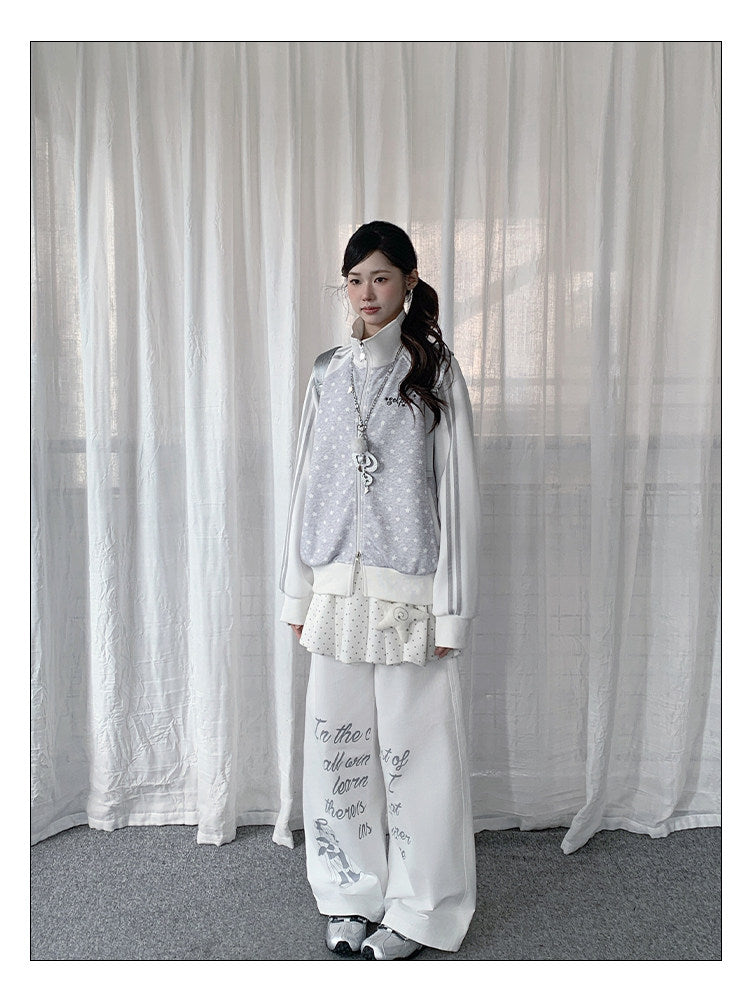 Dreamy Girl Graphic Wide-Leg Pants