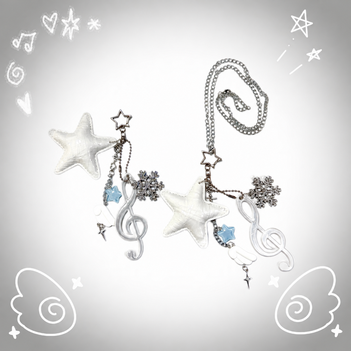 Angel Melody Star Necklace & Bag Charm