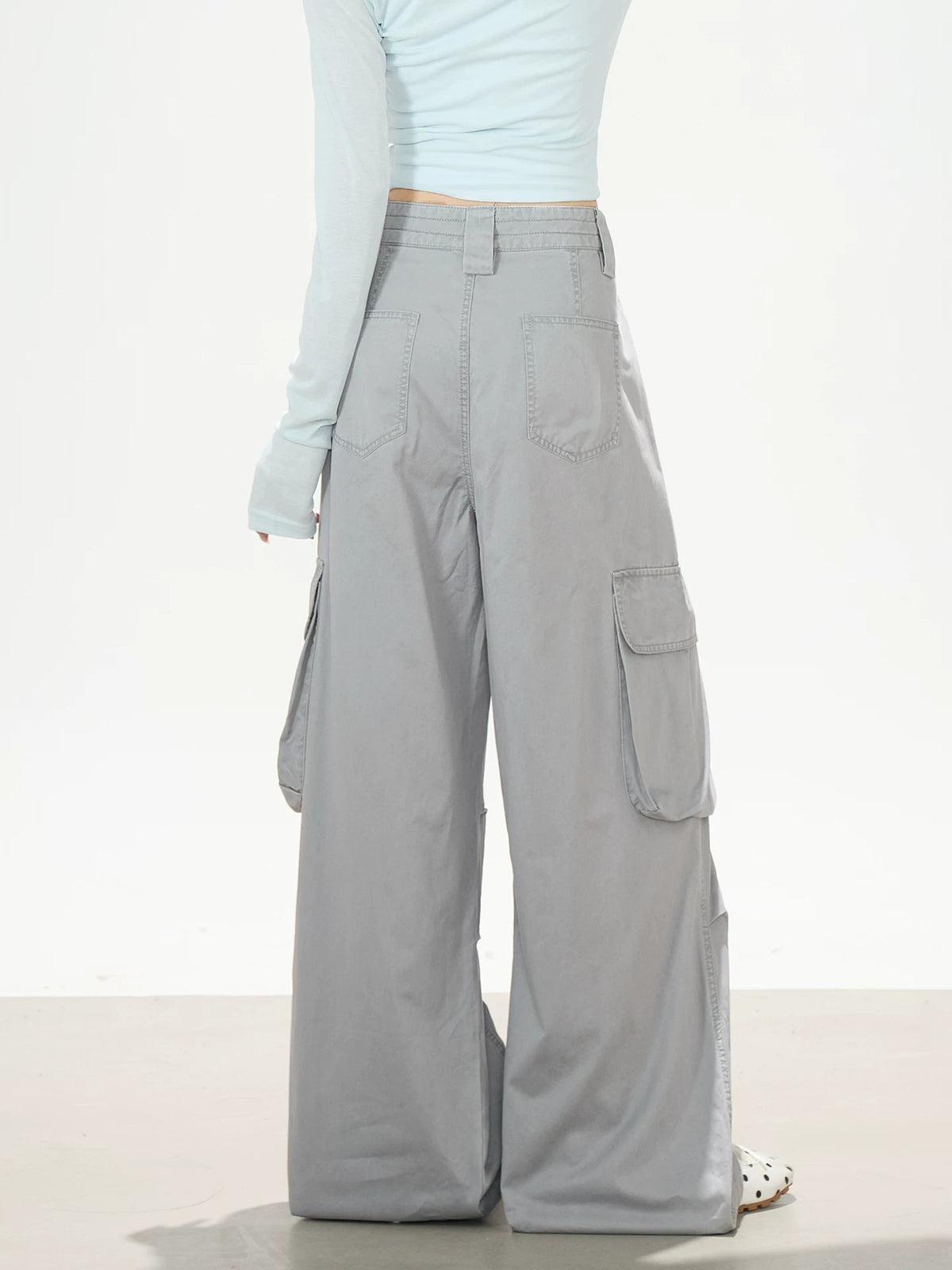 Star Deconstructed Wide-Leg Cargo Pants