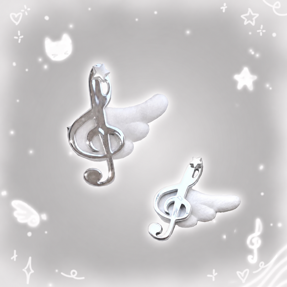 Angel Music Note Wing Charm Accessories