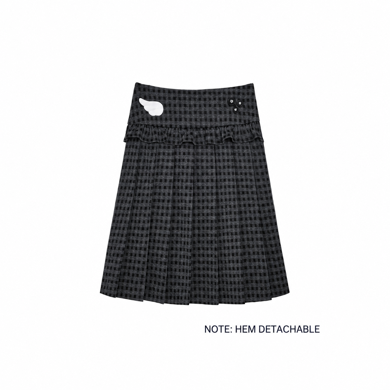 Room Doll Graphic Tee & Plaid Skirts