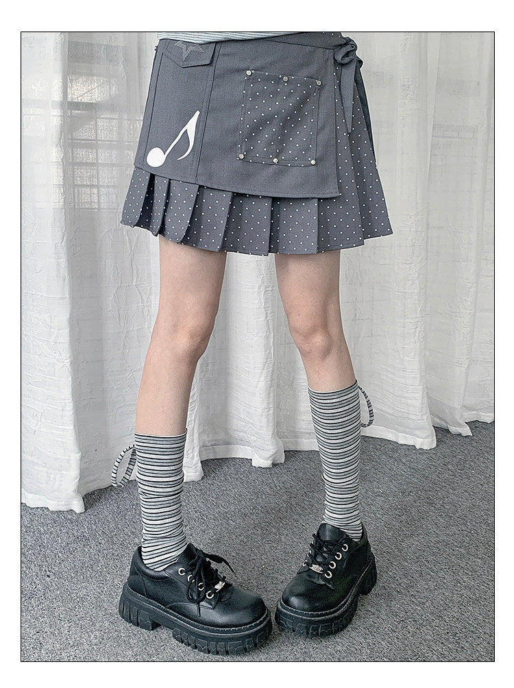 Star & Stripe Tie Slouch Leg Warmers